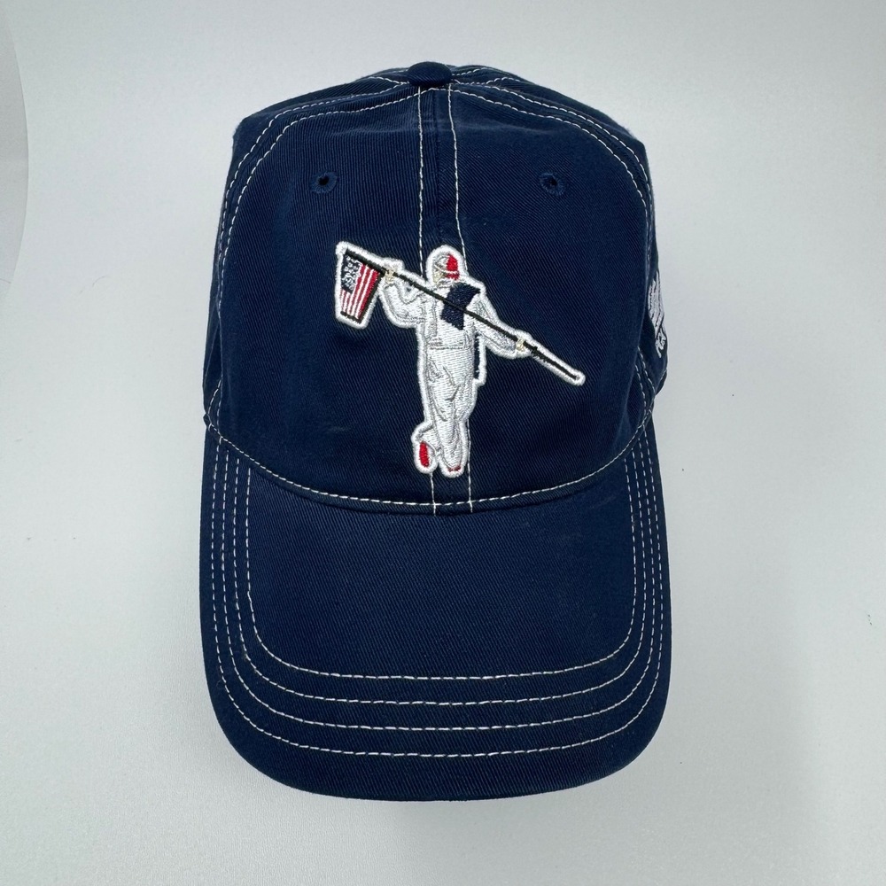 AndersonOrd PGA West Navy Blue Caddy Flag Golf Hat Adjustable Strapback Cap